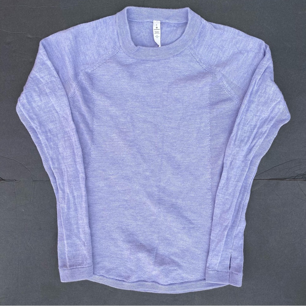 Lululemon Crewneck Sweater Merino Wool Sz 4 Purple Women’s